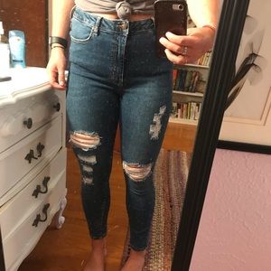 Forever 21 medium washed destroyed jeans